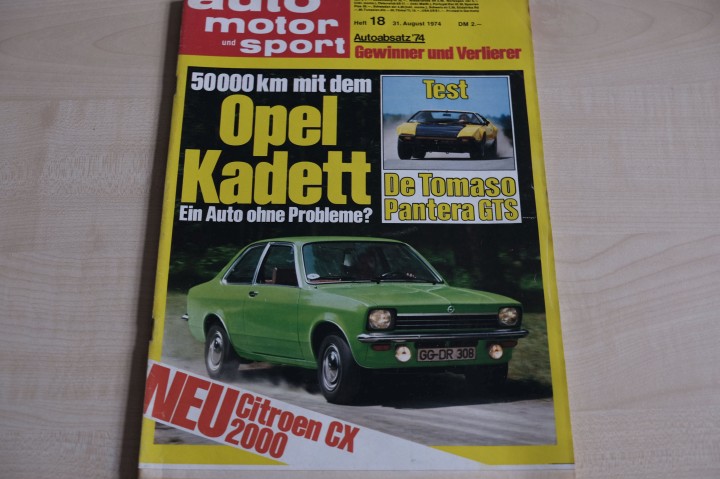 Deckblatt Auto Motor und Sport (18/1974)